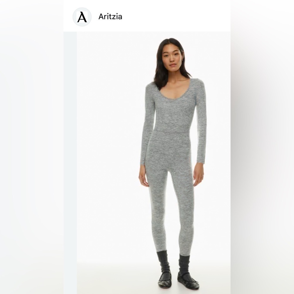 Wilfred ARITZIA Free Maxe Buttery SOFT Scoop Neck Long Sleeve Jumpsuit size SM